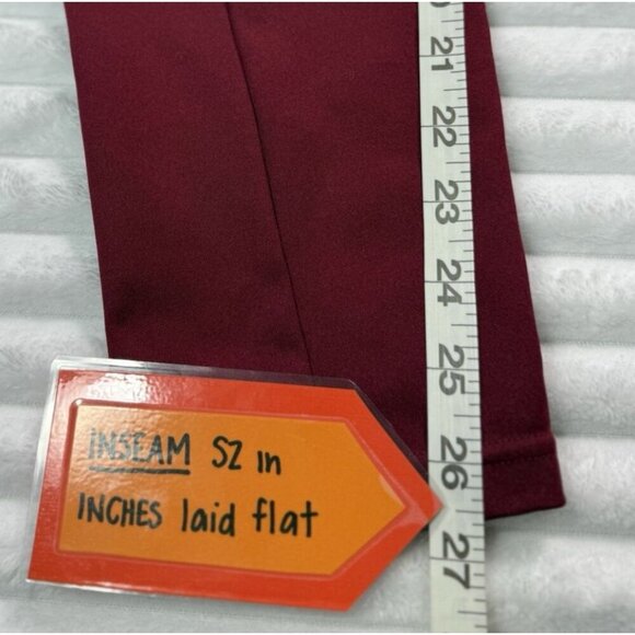 Shein Butt Lifting Shapewear Burgundy Stretch Full Length Leggings Women's XL - Picture 7 of 13